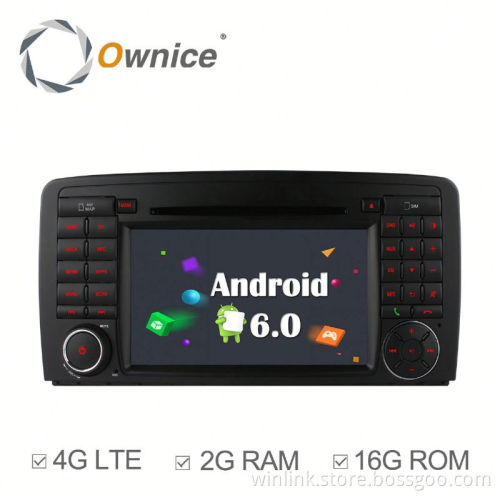 Ownice C500 4 Core Android 6.0 2G ram 16G ROM auto headunit for Mercedes Benz R Class R300 Support OBD BAD TPMS 4G